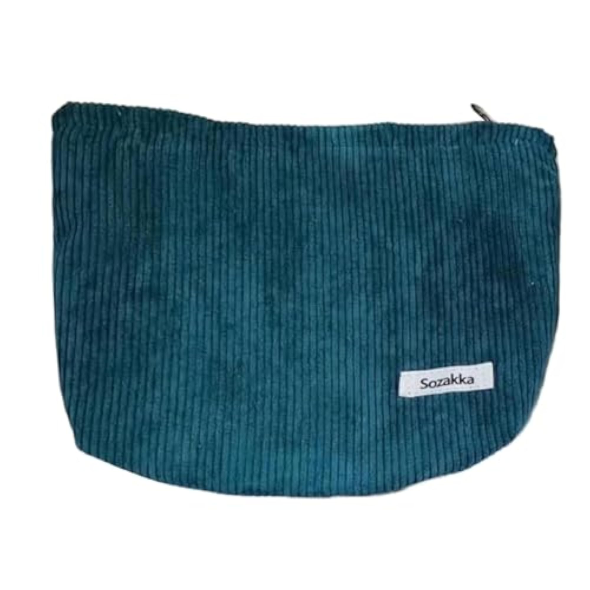 Corduroy Cosmetic Bag, Large Capacity for Makeup